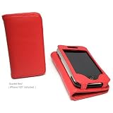Apple iPhone Designio Leather Case (Scarlet Red (horizontal flip cover))