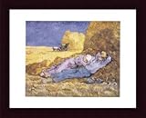 IMAGE OF La Meridienne / Noon: Rest from Work, Framed Art Print by Vincent Van Gogh