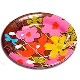 French Bull Shadow Flower 8 Paper Lunch Plate-Set of 32