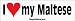 I Love My Maltese - Refrigerator Magnets 7x2 in