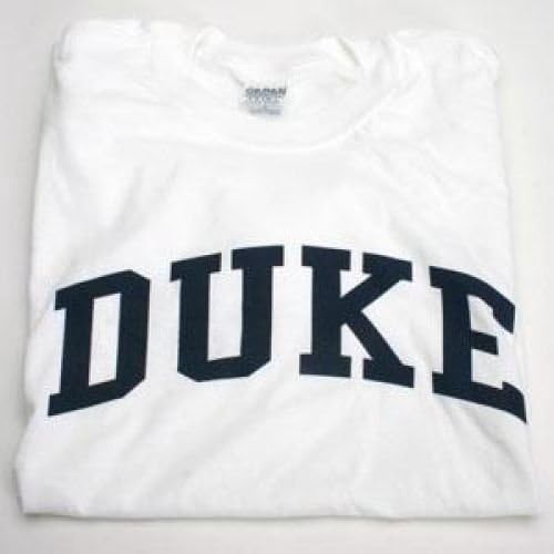Duke Blue Devils T-shirt - Arch Print - White - Unisex - 2XL