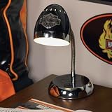 Harley Davidson Chrome and Black Desk Lamp