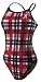 TYR Women's Belmont Plaid Diamondback Suit,Red,34