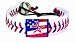 Houston Astros Stars and Stripes Classic Baseball Bracelet