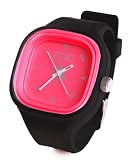 Epic Timepieces: The Catalyst- Hot Pink on Black (Includes Additional White Band)
