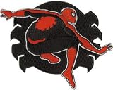 Spiderman Marvel Comics Cartoon Patch - Black Spider Jump
