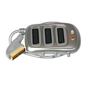 SLx Gold 3 way switchable scart selector with phono - 0.5mtr