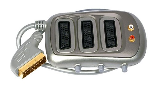 SLx Gold 3 way switchable scart selector with phono - 0.5mtr