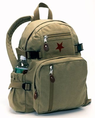 9162 Khaki Vintage Mini Star Backpack