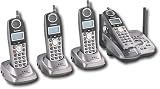 Panasonic KX-TG5634S 5.8GHz Cordless Phone with 4 Handsets and Answering Machine - Silver