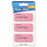PaperMate Pink Pearl Premium Medium Rubber Eraser, 3-Count (70502PP)