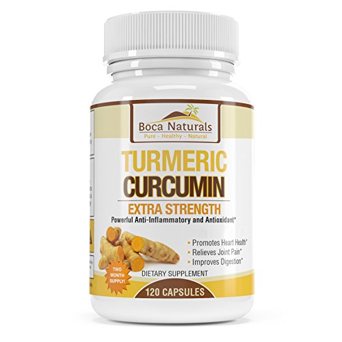 Pure Turmeric Curcumin - Extra Strength with 95% Curcuminoids - 100% Pure And Natural - By Boca Naturals Pure Turmeric Curcumin - Extra Strength with 95% Curcuminoids - 100% Pure And Natural - By Boca Naturals