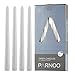 White Taper Candles - Set of 14 Dripless Candles - 10 inch Tall, 3/4 inch Thick - 7.5 Hour Clean Burning