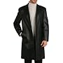 BGSD Men's Classic Leather Walking Coat in Black or Brown - Regular & Tall