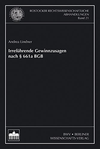 Irreführende Gewinnzusagen nach §661a BGB (German Edition)