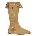 Adults&rsquo; Side-Lace Fringed Boots