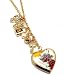 LONG Heart Locket Necklace Key Lock Bow