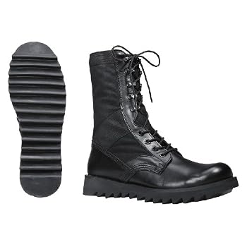 Black Ripple Sole Jungle Boots