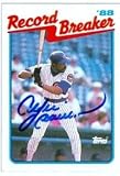 Andre Dawson autographed Baseball Card (Chicago Cubs) 1988 Topps Record Breaker