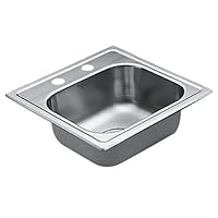 Moen 22851 Excalibur Stainless Steel 22 Gauge Single Bowl Drop In Sink