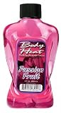 Body Heat Edible Warming Massage Oil large 8 oz Bottle PASSION FRUIT