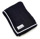 Nautica Baby Cable Knit Blanket, Navy