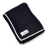 Nautica Baby Cable Knit Blanket, Navy by Nautica
