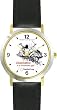 Habit 1 - Imagination Is (English Text) - DELUXE TWO-TONE WATCH from THE 7 HABITS - WATCH COLLECTION BY WATCHBUDDY&reg; - Arabic Numbers - Black Leather Strap-Size-Children's Size-Small ( Boy's Size & Girl's Size )