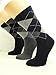 Women's Argyle 80% Cotton Crew Socks (3 Pairs)