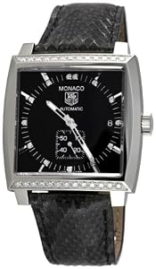 Tag Heuer Monaco Diamond Black Python Unisex Watch WW2118.FC6216