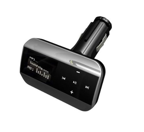 Car MP3 FM Transmitter - Modulator with USB key port or SD/MMC card slot
