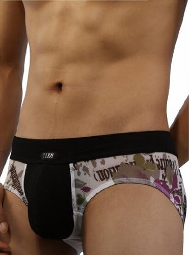 only you Personal comfort men's briefs sexy men's underwear U convex printing fashion sexy ice silk pouch briefs 22-12 (M/28-30inches, 12)