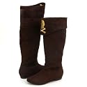 Michael Antonio Skull Knee-High Boots Brown