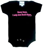 Sorry Boys, I Only Date Rock Stars 3-6m One-Piece by Baby Rock Apparel
