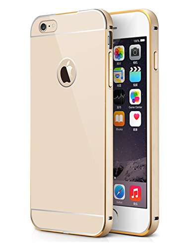 Iphone 6 4.7'' Back Cover, Beittal® Ultra Slim Colorful Aluminum Metal Frame Case Metal Bumper Case with Pc Back Cover for Apple Iphone 6 (Gold) Iphone 6 4.7'' Back Cover, Beittal® Ultra Slim Colorful Aluminum Metal Frame Case Metal Bumper Case with Pc Back Cover for Apple Iphone 6 (Gold)