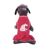 NCAA Washington State Cougars Cheerleader Dog Dress (Team Color, XX-Small)