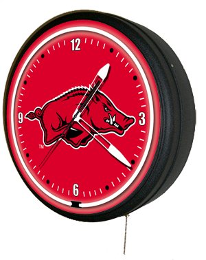 Arkansas Razorbacks Neon Clock