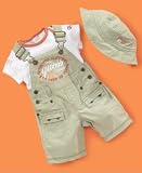 Guess - GUESS? Baby Boy 3-Piece Shortalls Set