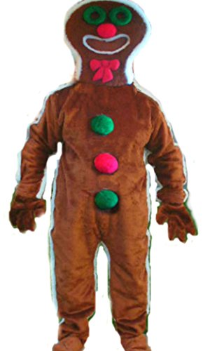 Mascots USA by CJs Huggables Custom Pro Low Cost Gingerbread Boy Mascot Costume
