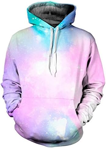 Massa Unisex Sweatshirt Hoodies C (L, Pink Galaxy)