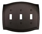 Baldwin 4793.112.CD Triple Toggle Rope Design Switch Plate, Venetian Bronze