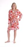 Peony Georgette Silk Short Robe