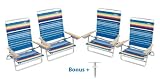 415EqsJNSoL. SL160  Rio High Back Beach Chair   5 position LayFlat   Matching Set Of 4 Model #1205   Bonus Free Sand Anchor