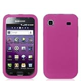 Hot Pink Silicone Rubber Gel Soft Skin Case Cover for Samsung Galaxy S 4G P ....