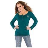Touch by Alyssa Milano Miami Dolphins Women's Sideline Henley Top 4 XLARGE