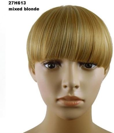 Onedor Clip in Clip on Women Ladies Girls Cute & lovely Neat Hair Bang Hair Extension Hair Piece (27H613)