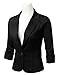 DRESSIS Women's Roll Up Sleeve Single Buttoned Blazer Jacket S to 3XL (12 Colors)