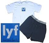 lyf Love Your Family Cotton Matching Adult White T-shirt and Navy Short Gift Set - Great Family Matching Clothing