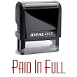 PAID IN FULL Red Office Stock Self-Inking Rubber Stamp
