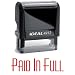 PAID IN FULL Red Office Stock Self-Inking Rubber Stamp